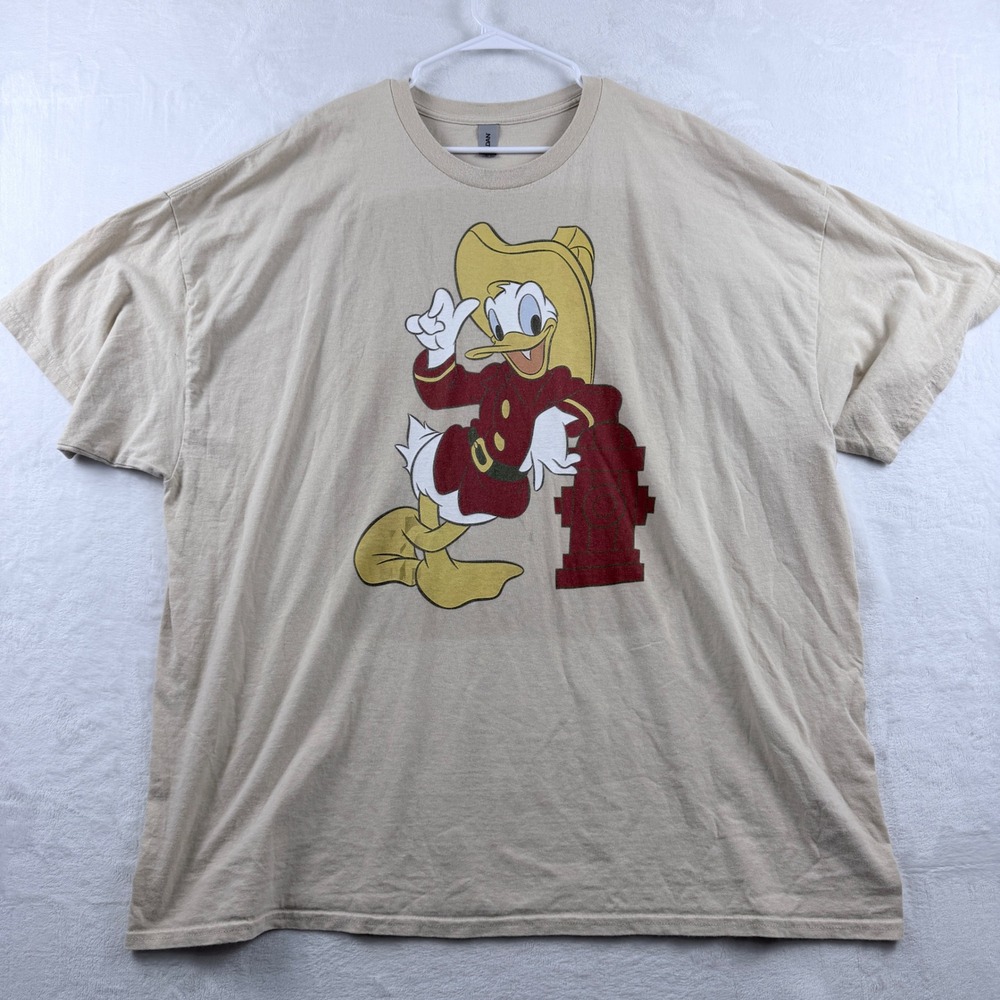 Gildan‎ T-Shirt Donald Duck Graphic Tan 3XL